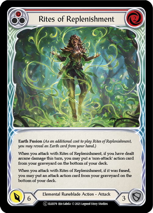 Rites of Replenishment (Red) [U-ELE079] (Tales of Aria Unlimited)  Unlimited Rainbow Foil