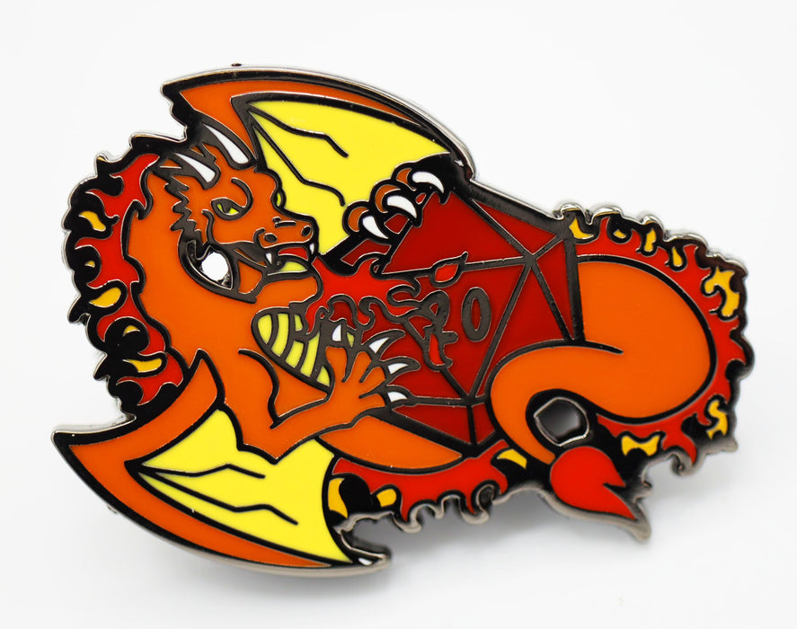 Foam Brain | Enamel Pin | Fire Dragon