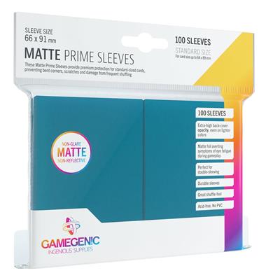 GAMEGENIC | Matte Prime Sleeves, 100ct (Blue)