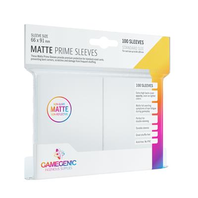 GAMEGENIC Matte Prime Sleeves, 100ct (White)