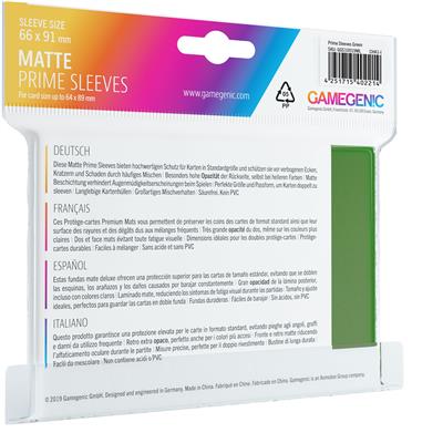 GAMEGENIC Matte Prime Sleeves, 100ct (Green)