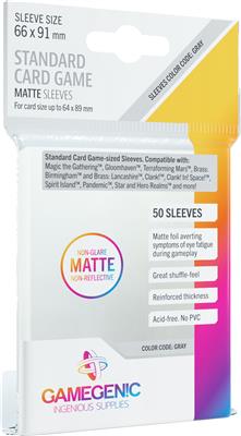 GAMEGENIC Matte Sleeves, Standard Size, 50ct (Clear)