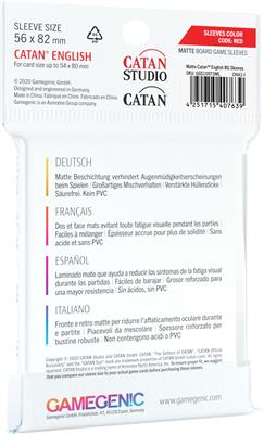 GAMEGENIC | Matte Sleeves, Catan, 60ct (Clear)