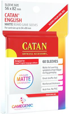 GAMEGENIC | Matte Sleeves, Catan, 60ct (Clear)