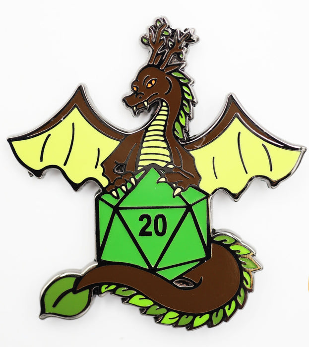 Foam Brain | Enamel Pin | Earth Dragon