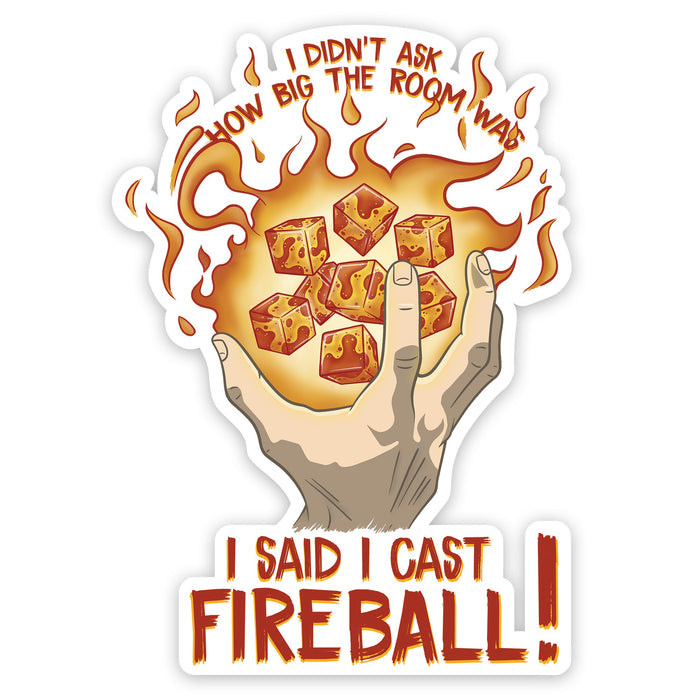 Glass Staff | Vinyl Sticker | I Cast Fireball
