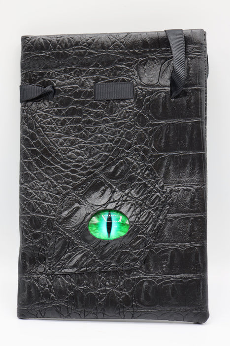 Foam Brain | Dice Bag | Black Leatherette (Jade Dragon Eye)