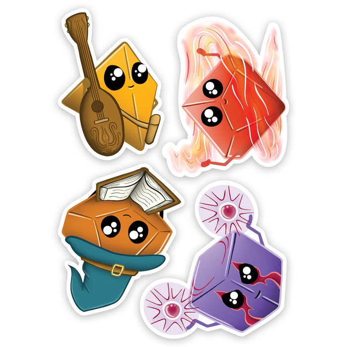Glass Staff | Vinyl Sticker | Kawaii Dice (Pack 2)