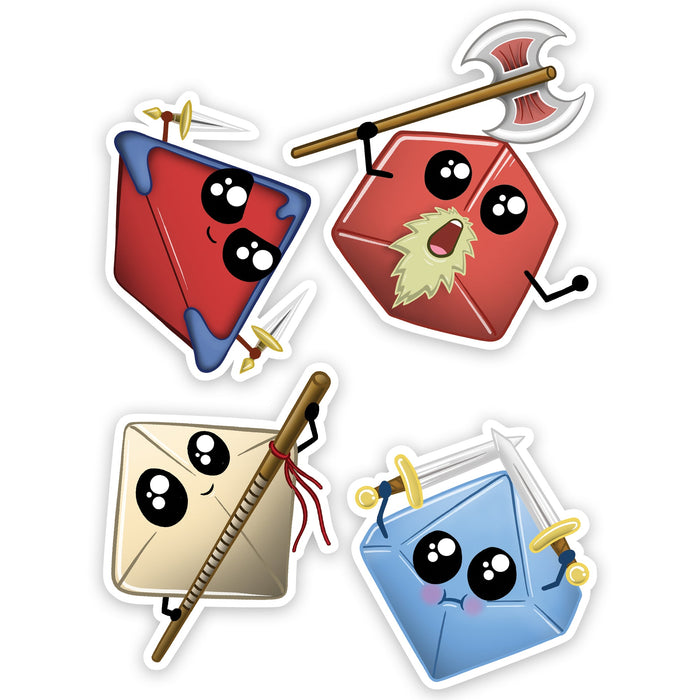 Glass Staff | Vinyl Sticker | Kawaii Dice (Pack 3)