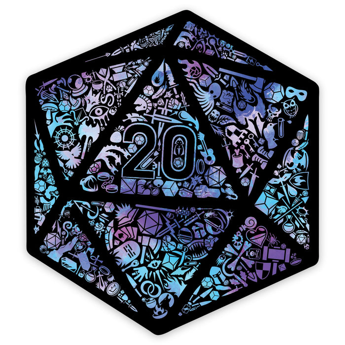 Glass Staff | Vinyl Sticker | Mosaic D20
