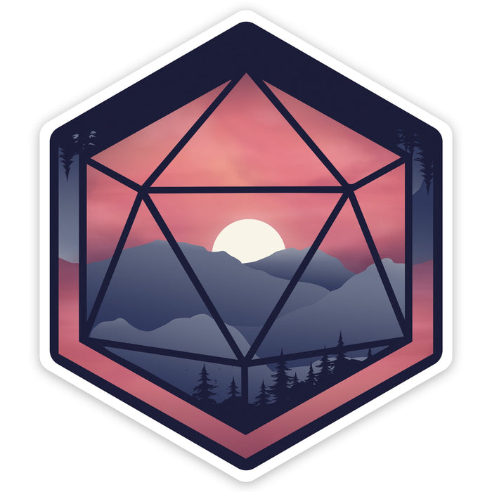 Glass Staff | Vinyl Sticker | Mountain D20
