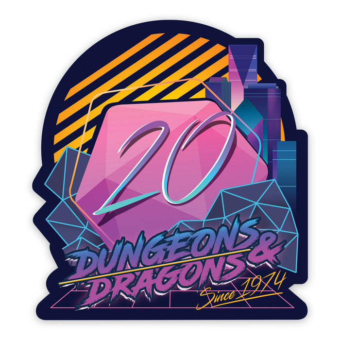 Glass Staff | Vinyl Sticker | D20 Retro