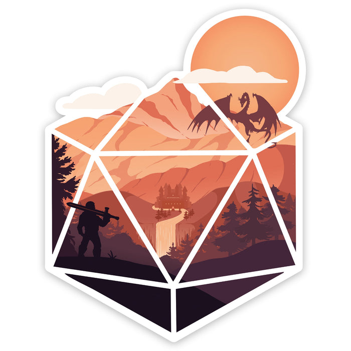 Glass Staff | Vinyl Sticker | D20 Hero