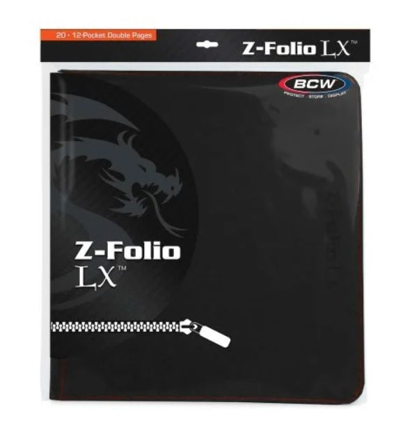 BCW | Z-Folio | 12-Pocket LX Album (Black)